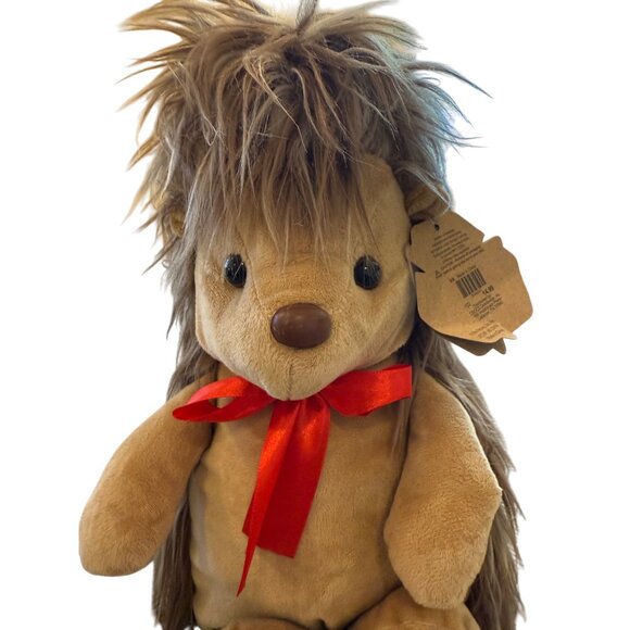 The Petting Zoo Plush Hedgehog With Red Heart & Ribbon - Picture 4 of 9